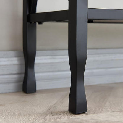 Leick Home 23005 Chisel & Forge Narrow Recliner Side Table with Shelf, Gray/Matte Black
