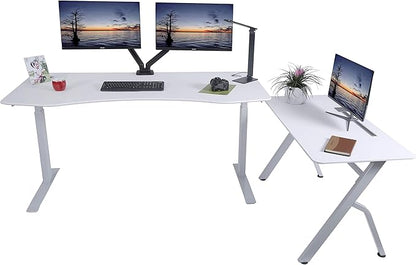 ApexDesk 47" Computer Desk, Modern Simple Style Desk for Home Office, Study Student Writing Desk - White