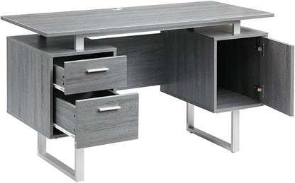 NicBex Laik-DW-00042-DX Desks, 51.25" W x 23.25" D x 29.75" H, Gray