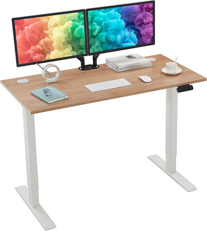 Sunon Sit Laptop Computer Writing Workstations with 3 Pre-Set and USB Port 48" for Home Office Smart Advanced Standing Desk, Oak