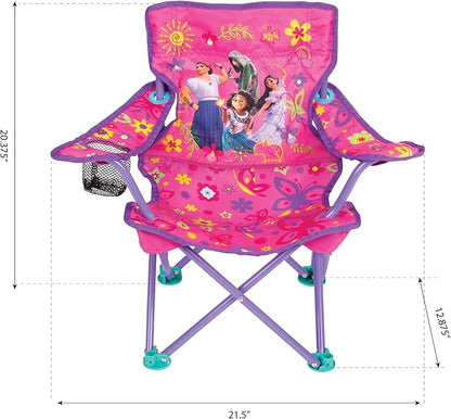 Disney's Encanto Kids Chair Foldable for Camping, Sports or Patio with Carry Bag, Toddlers 24M+
