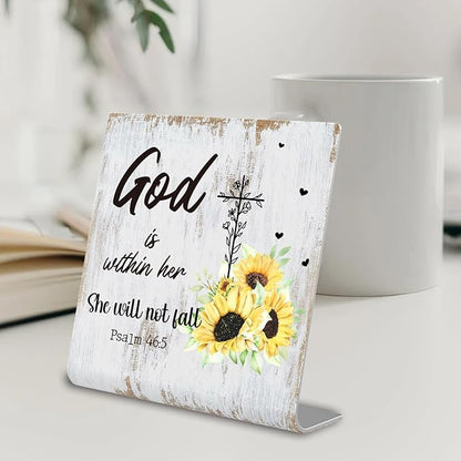 Religious gifts for Women Friends Prayer Room Decor for Office Desk Scripture Inspirational Home Decor Gifts for Her, Mom,Sister, Friends, Coworker Birthday Gifts for Women Catholic XUV02