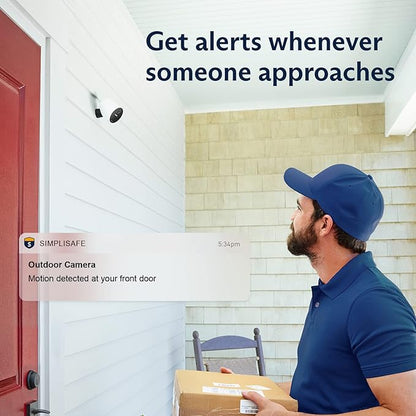SimpliSafe 7 Piece Wireless Outdoor Camera Home Security System - Optional 24/7 Professional Monitoring - No Contract - Compatible with Alexa and Google Assistant