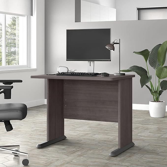 Bush Business Furniture Studio A Small Computer Desk, Commercial-Grade Gaming and Work Table for Home or Professional Office, 36W, Storm Gray