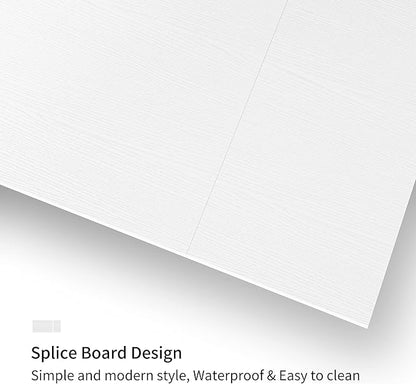 CubiCubi Computer Home Office Desk, 63 Inch Desk Study Writing Table with Storage Shelves, Modern Simple PC Desk with Splice Board,White Finish