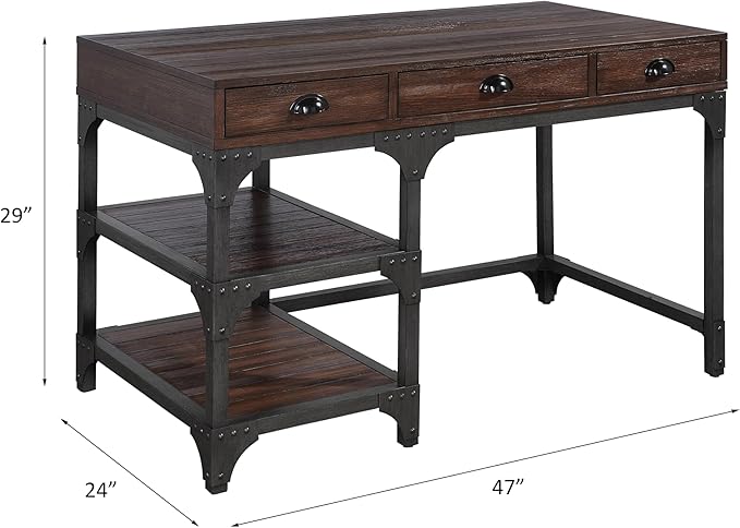 NicBex Laik-DW-00058-DX Desks, 47" W x 24" D x 29" H, Espresso