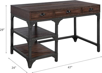 NicBex Laik-DW-00058-DX Desks, 47" W x 24" D x 29" H, Espresso