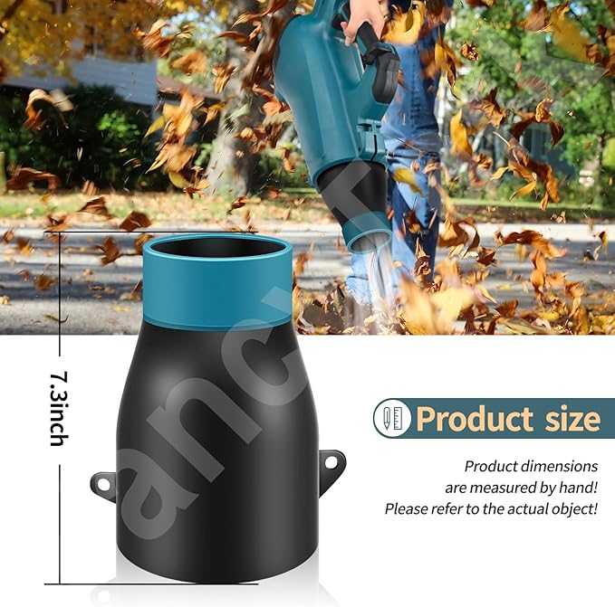 Car Drying Nozzle for Makita 18V LXT Leaf Blower - Fits Model: XBU03Z, XBU03SM1, DUB184Z, DUB184ST, DUB184PT, DUB184PT2 - with Protective Silicone Sleeve
