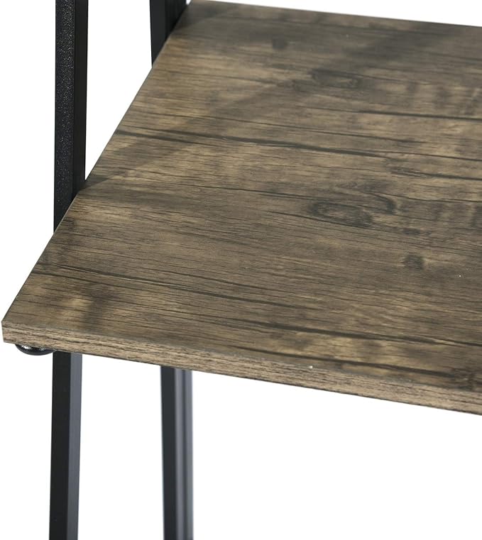 FurniturerR Folding Computer Desk 39.4'' Inch Foldable Home Office Writing Desk Student Study Modern Wooden Desk Laptop Desk Sturdy Work PC Table (Brown, 39.4 x 19.7 x 50.2 inches)
