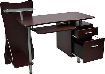 NicBex Laik-DW-00051-DX Desks, 51.25" W x 22.25" D x 39.5" H, Chocolate