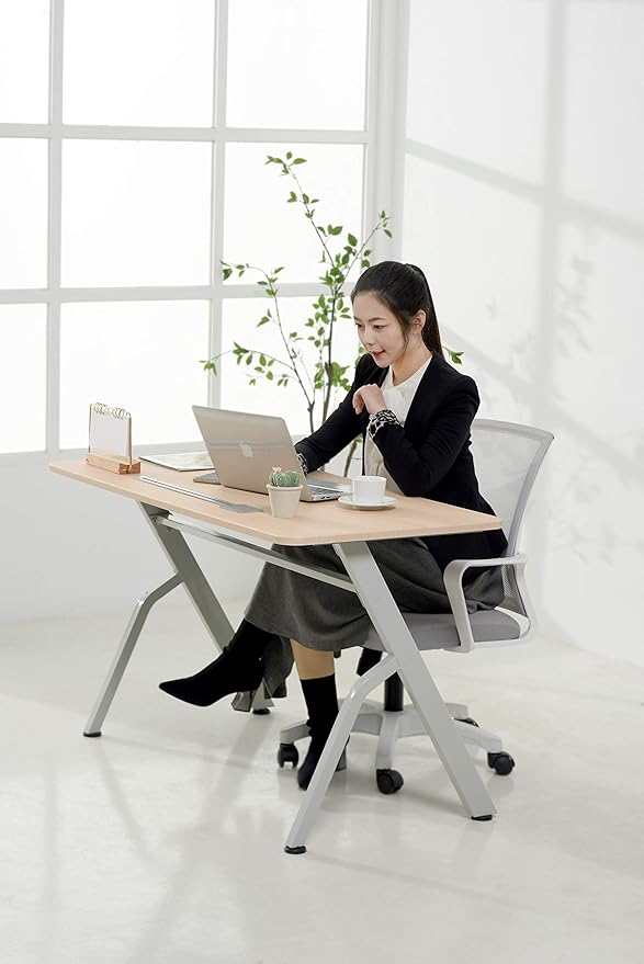 ApexDesk 47" Computer Desk, Modern Simple Style Desk for Home Office, Study Student Writing Desk - Oak