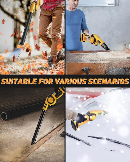 Mini Cordless Leaf Blower Up to 200MPH for Dewalt 20V Max Battery (No Battery) Electric Leaf Blower Cordless 3 Speeds Mode Battery Powered Leaf Blowers for Workbench, Patio, Porch