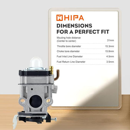 Hipa PB-755ST Carburetor for Echo PB755ST PB 755ST PB-755H PB-755T PB-755SH PB-651H PB-651T PB-751T PB-751H Shindaiwa EB633RT Backpack Blower Replace A021000812 WYK-192 WYK-192-1