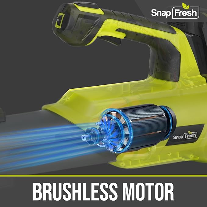 SnapFresh Cordless Leaf Blower - 550CFM Brushless Electric Leaf Blower with 4.0 Ah Battery and Fast Charger - Lightweight 20V Yard and Garden Blower for Lawn Care…
