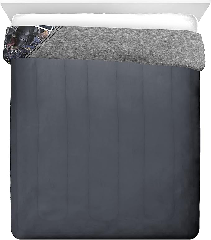 Jay Franco Marvel Spiderman Grunge Queen Comforter & Sham Set - Super Soft Kids Bedding - Fade Resistant Microfiber (Official Marvel Product)