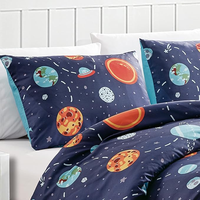 for Kids My Universe Hearts 4-Piece Comforter Set - Beautiful Motif Design Bedding Set with Embrodery Print