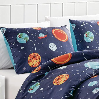 for Kids My Universe Hearts 4-Piece Comforter Set - Beautiful Motif Design Bedding Set with Embrodery Print