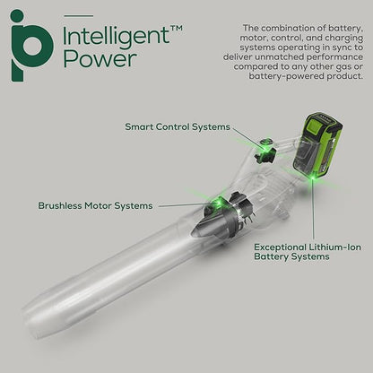 Greenworks 40V (160 MPH / 700 CFM) Cordless Brushless Axial Leaf Blower, 8.0Ah Battery and Charger Included