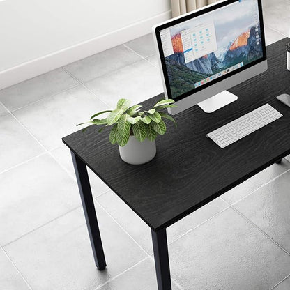 SDHYL 47 inches Contemporary Computer Desk Spacious Workstation Sturdy Writing Desk Meeting Desk, S7-GCP2AC3-120BK-N