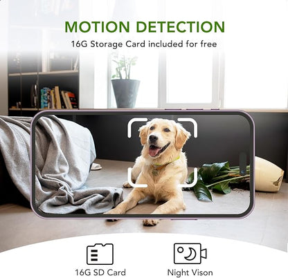 Pet Monitoring Camera Dog Treat Dispenser [New 2023 Pro] Two-Way Audio HD WiFi Dog Camera with 130° View, Remote Tossing App Compatible with Android/iOS, Night Vision, Wall Mounted