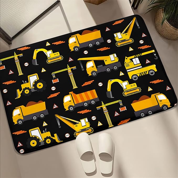 Car Track Rug Construction Play Mat Car Rug for Boys Room Kids Rugs for Playroom Construction Mat for Kids Car Rug for Boys Room Construction Decor for Boys Room,Black 2'×3'