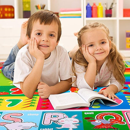 Playtime Collection ABC, Numbers and Shapes Educational Area Rug Soft Toddlers Kids Play Rug Mat Learning Mat for Classroom Bedrooms 78x59 Inch