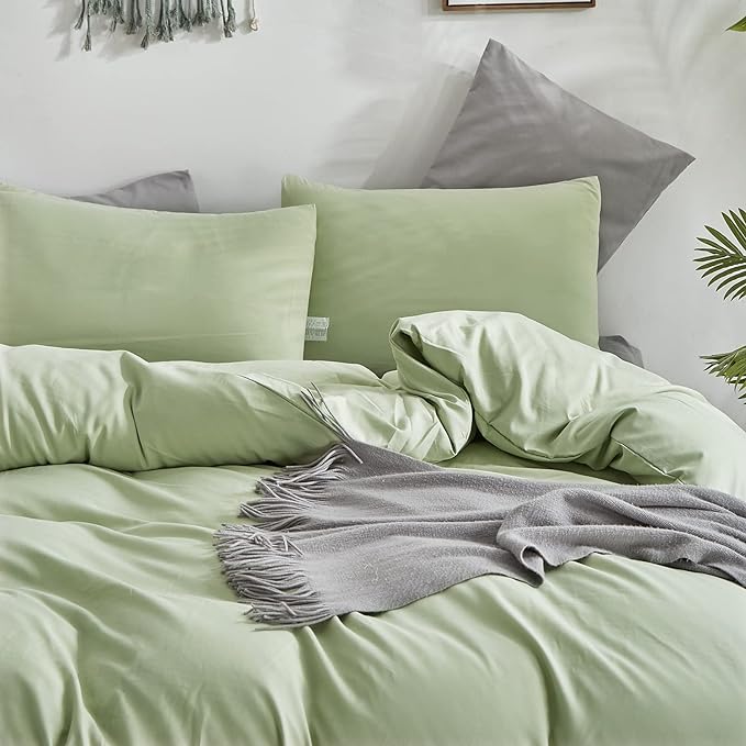 Light Green Comforter Set Cal King Solid Sage Green Bedding Set Lightweight Women Soft Light Mint Green Blanket 3 PCs Durable Comforter Set Cal King Men Breathable Sage Green Bed Comforter Set