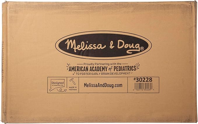 Melissa & Doug Wooden Toy Chest - White Furniture for Playroom - Kids Toy Box, Wooden Storage Organizer, Children's Furniture