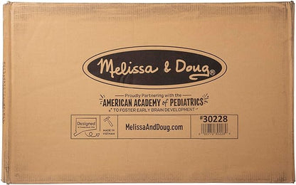 Melissa & Doug Wooden Toy Chest - White Furniture for Playroom - Kids Toy Box, Wooden Storage Organizer, Children's Furniture