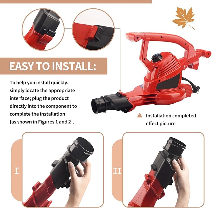 Blower Flat Nozzle Vacuum Tubes, Car Drying Nozzle Compatible with Toro Leaf Blower, Leaf Blower Flat Nozzle for 51619 51502 Leaf Collection Blower Bag