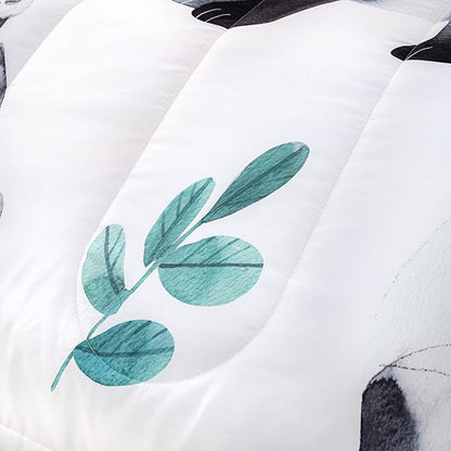 CVHOUSE Panda Bedding Set,Panda Comforter King,Cute Panda Comforter Set for Girls Kids Teens,Kawaii Panda Quilt Set with 1 Comforter and 2 Pillow Cases- 3 Piece