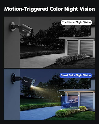 ANNKE 16 Channel Security Camera System, 1080P Lite Video Surveillance DVR and (12) 2.0MP Outdoor IP67 Cameras with Smart Dual Light, AI Human/Vehicle Detection, Color Night Vision, 2 TB Hard Drive