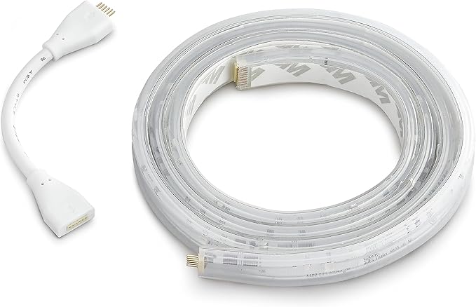 Philips Hue Indoor 3-Foot Smart LED Light Strip Plus Extension - Color-Changing Single-Color Effect - Requires Base Kit - Control with Hue App - Works with Alexa, Google Assistant and Apple HomeKit