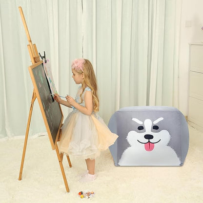 Anzitinlan Bean Bag Chair for Toddler Bedroom, Stuffed Animal Storage, Kids Toy Storage Organizer, Extra Large Size, Velvet Super Soft Cover Only