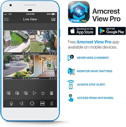Amcrest UltraHD 5MP Outdoor POE Camera 2592 x 1944p Bullet IP Security Camera, Outdoor IP67 Waterproof, 103° Viewing Angle, 2.8mm Lens, 98.4ft Night Vision, 5-Megapixel, IP5M-B1186EB-28MM (Black)