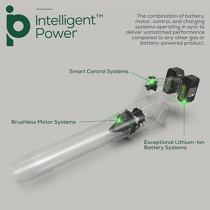 Greenworks 48V (2 x 24V) Cordless Brushless Axial Leaf Blower (140 MPH / 585 CFM / 125+ Compatible Tools), (2) 4.0Ah Batteries and Dual Port Rapid Charger Included
