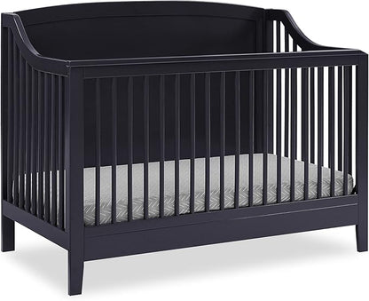 Delta Children Campbell 6-in-1 Convertible Crib - Greenguard Gold Certified, Midnight Grey