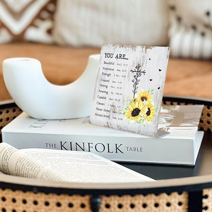 Christian office decor for Men Prayer Room Decor for Office Desk Scripture Motivational Birthday Gifts for Her, Mom,Sister, Friends, Coworker Birthday Gifts for Women Catholic XUV03