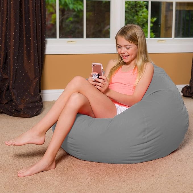 Posh Beanbags Bean Bag Chair, X-Large-48in, Solid Pink