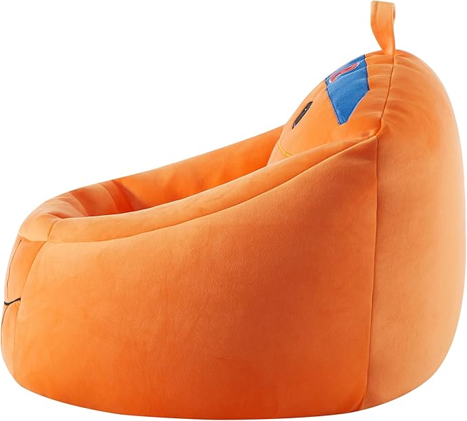 Heritage Kids Micromink Squishy Bean Bag Chair for Kids Ages 3+, Basketball