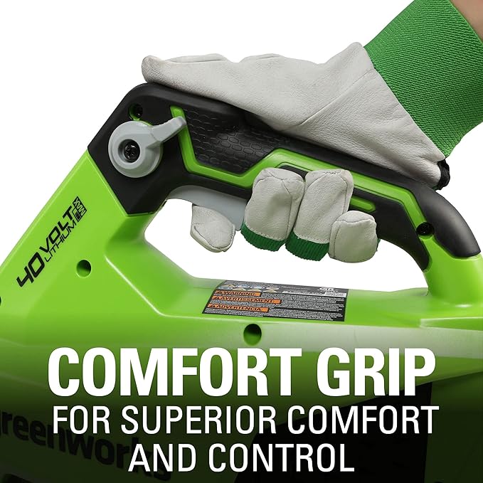 Greenworks 40V (120 MPH / 450 CFM) Axial Blower, 4.0Ah USB Battery (USB Hub) and Charger Included