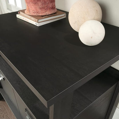 Sauder Trestle Lateral File, L: 32.28" x W: 24.49" x H: 29.41", Raven Oak Finish