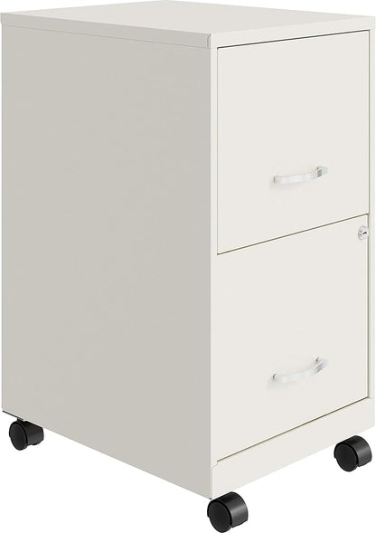 LYS SOHO File/File Mobile File Cabinet, White