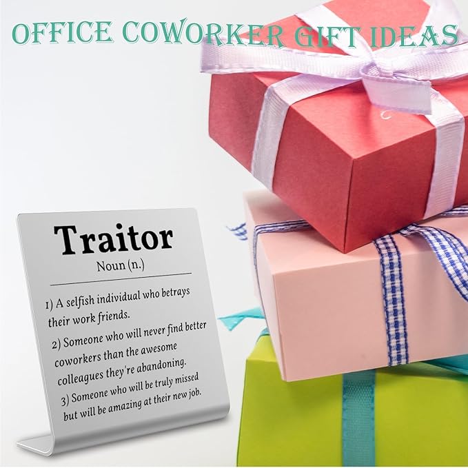 funny coworker gifts Sarcastic Farewell Gifts for Coworkers Women Work Bestie Gifts Going Away Gift for Coworkers Woman Good Luck Gifts for Leaving Colleague Farewell Signs Gift (Silver) LD15