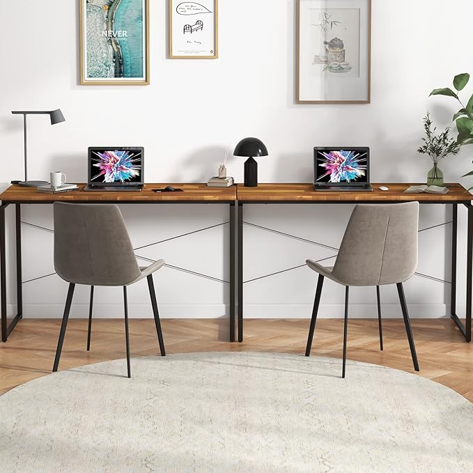 Acme Jurgen Wooden Rectangle Top Writing Desk in Oak and Black