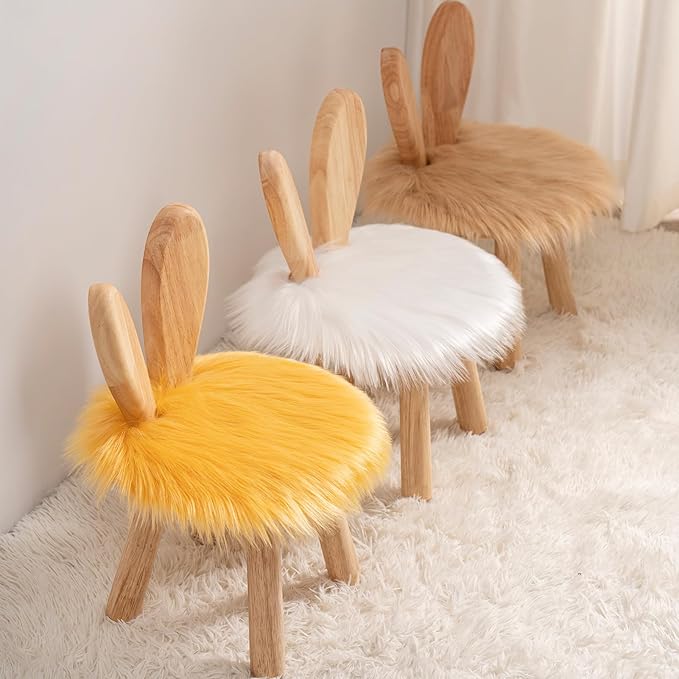 Wooden Toddler Chair Rabbit Stool Suitable for A Variety of Color Rest Stool for Any Room Decoration Game Room Cute Chair