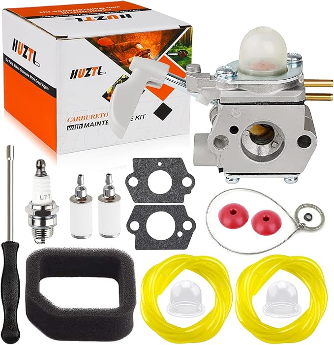 HUZTL 308054114 Carburetor for Homelite Carburetor 308054075 fits 26B Leaf Blower UT09526 with Air Filter Gaskets Fuel Line Kit