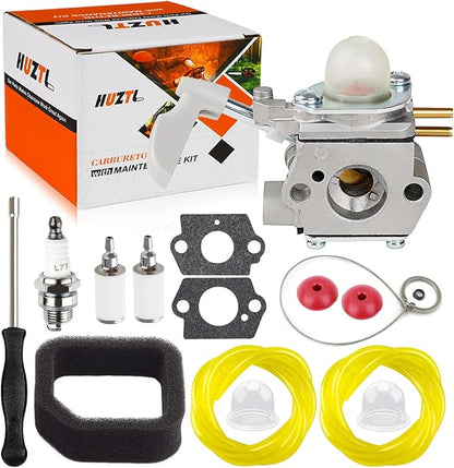 HUZTL 308054114 Carburetor for Homelite Carburetor 308054075 fits 26B Leaf Blower UT09526 with Air Filter Gaskets Fuel Line Kit