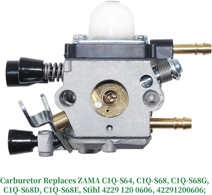 C1Q-S68G Carburetor with 4229 400 1300 Ignition Coil Replaces 4229 120 0606, C1Q-S64, C1Q-S68, C1Q-S68D, C1Q-S68E for Stihl BG55, BG85, BG45, BG46, BG65, SH85, SH55C, SH55 Leaf Blowers