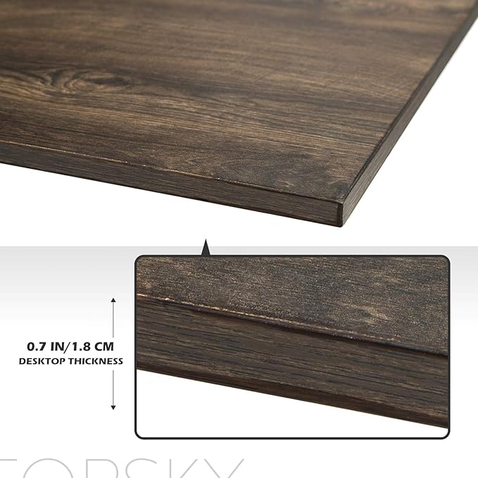 TOPSKY One-Piece Table Top for Electric Standing Desk Adjustable Desk (Espresso Gray., 58.3x26.8x0.7)